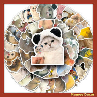 Set 100 sticker meme mèo đáng yêu cute trang trí điện thoại laptop sổ tay
