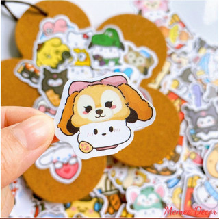 HOLOGRAM SANRIO Set 100 Sticker Kuromi Melody Cinnamoroll Đáng Yêu Trang Trí Laptop 026