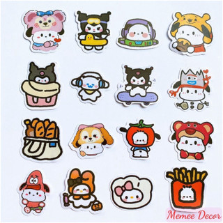 HOLOGRAM SANRIO Set 100 Sticker Kuromi Melody Cinnamoroll Đáng Yêu Trang Trí Laptop 026