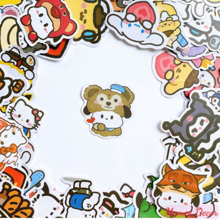 HOLOGRAM SANRIO Set 100 Sticker Kuromi Melody Cinnamoroll Đáng Yêu Trang Trí Laptop 026