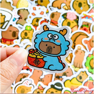 Bộ 100 sticker Capybara miếng dán chuột lang nước hình dán đáng yêu cute