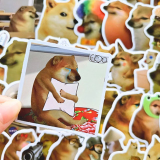 58 sticker hình dán meme chó Cheems Doge vui nhộn, trang trí độc đáo, quà tặng thú vị