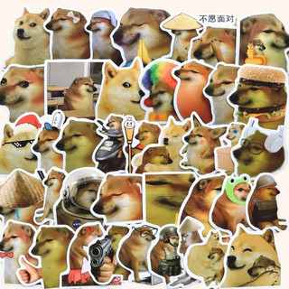 58 sticker hình dán meme chó Cheems Doge vui nhộn, trang trí độc đáo, quà tặng thú vị