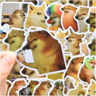 58 sticker hình dán meme chó Cheems Doge vui nhộn, trang trí độc đáo, quà tặng thú vị