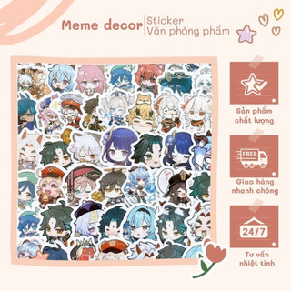 Bộ 120 sticker hoạt hình nhãn dán game anime hình dán trang trí điện thoại laptop mũ không trùng