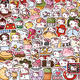 100 sticker hello kitty dễ thương trang trí điện thoại laptop hình dán hoạt hình quà tặng sáng tạo