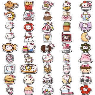 100 sticker hello kitty dễ thương trang trí điện thoại laptop hình dán hoạt hình quà tặng sáng tạo