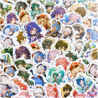 Set 100 Hình Dán Genshin Impact Sticker Anime Stickers Gam Trang Trí Mũ Bảo Hiểm, Điện Thoại 111