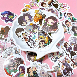 Bộ 60 Sticker kimetsu no yaiba demon slayer không trùng nhau hình dán hoạt hình