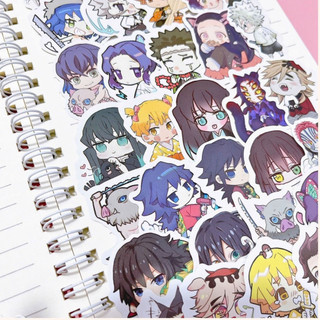 Bộ 60 Sticker kimetsu no yaiba demon slayer không trùng nhau hình dán hoạt hình