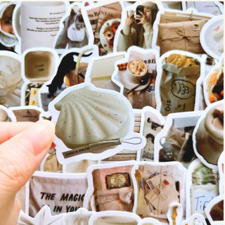 Set 60 sticker họa tiết cuộc sống đơn giản nhiều màu sắc trang trí điện thoại, laptop làm quà tặng