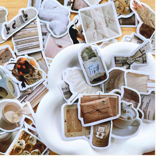 Set 60 sticker họa tiết cuộc sống đơn giản nhiều màu sắc trang trí điện thoại, laptop làm quà tặng