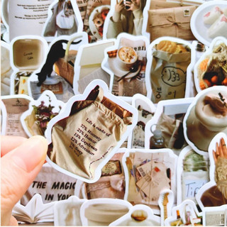 Set 60 sticker họa tiết cuộc sống đơn giản nhiều màu sắc trang trí điện thoại, laptop làm quà tặng