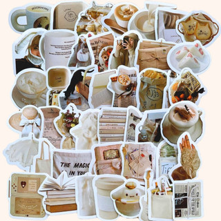 Set 60 sticker họa tiết cuộc sống đơn giản nhiều màu sắc trang trí điện thoại, laptop làm quà tặng