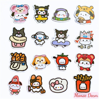 Set 100 sticker sanrio kuromi melody cinnamoroll trang trí laptop điện thoại quà tặng dễ thương