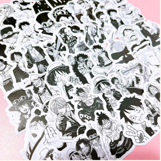 Bộ 60 Sticker anime One Piece Luffy hình dán hoạt hình dùng trang trí decor quà tặng không trùng