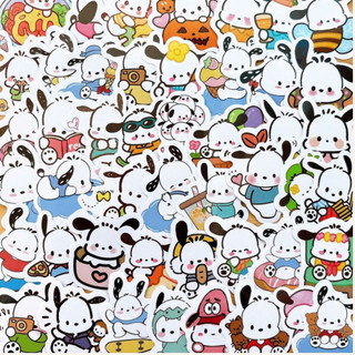 Set 120 sticker pochacco và sanrio hình dán dùng làm quà tặng trang trí điện thoại laptop