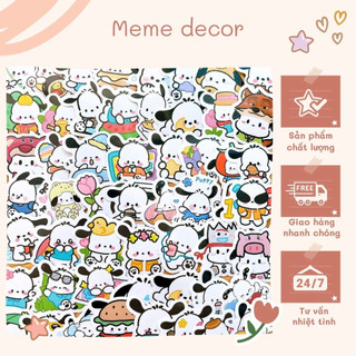 Set 120 sticker pochacco và sanrio hình dán dùng làm quà tặng trang trí điện thoại laptop