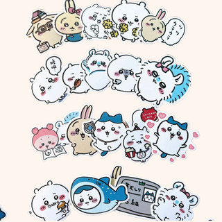 Bộ 60 sticker Chiikawa hoạt hình cute kích thước 4-6cm trang trí sổ tay, laptop, điện thoại