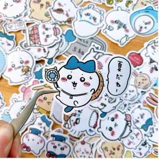 Bộ 60 sticker Chiikawa hoạt hình cute kích thước 4-6cm trang trí sổ tay, laptop, điện thoại