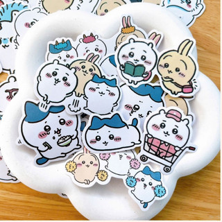 Bộ 60 sticker Chiikawa hoạt hình cute kích thước 4-6cm trang trí sổ tay, laptop, điện thoại