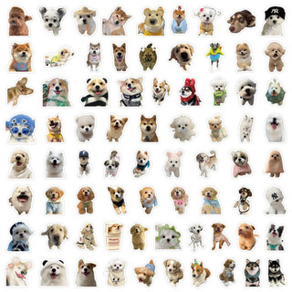 200 Sticker meme chó mèo cute dùng trang trí quà tặng hình dán cắt sẳn kích thước