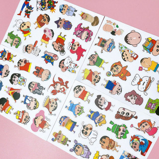 Set 120 sticker Shin cậu bé bút chì hoạt hình đáng yêu hình dán dùng trang trí điện thoại laptop