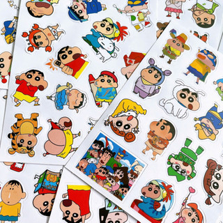 Set 120 sticker Shin cậu bé bút chì hoạt hình đáng yêu hình dán dùng trang trí điện thoại laptop