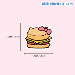 Bộ 100 sticker hello kitty dễ thương hình dán hoạt hình trang trí điện thoại laptop