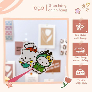 Bộ 100 sticker hello kitty dễ thương hình dán hoạt hình trang trí điện thoại laptop