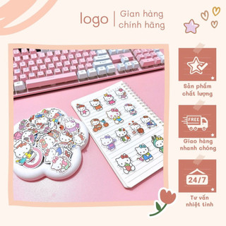 Bộ 100 sticker hello kitty dễ thương hình dán hoạt hình trang trí điện thoại laptop