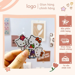 Bộ 100 sticker hello kitty dễ thương hình dán hoạt hình trang trí điện thoại laptop