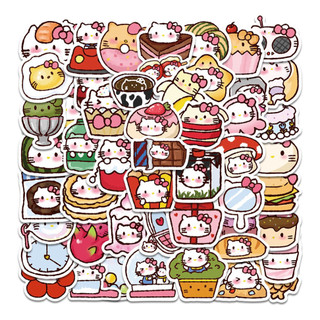 90 Sticker Hello Kitty Sanrio dễ thương hoạt hình đồ ăn nhẹ trang trí quà tặng kích thước