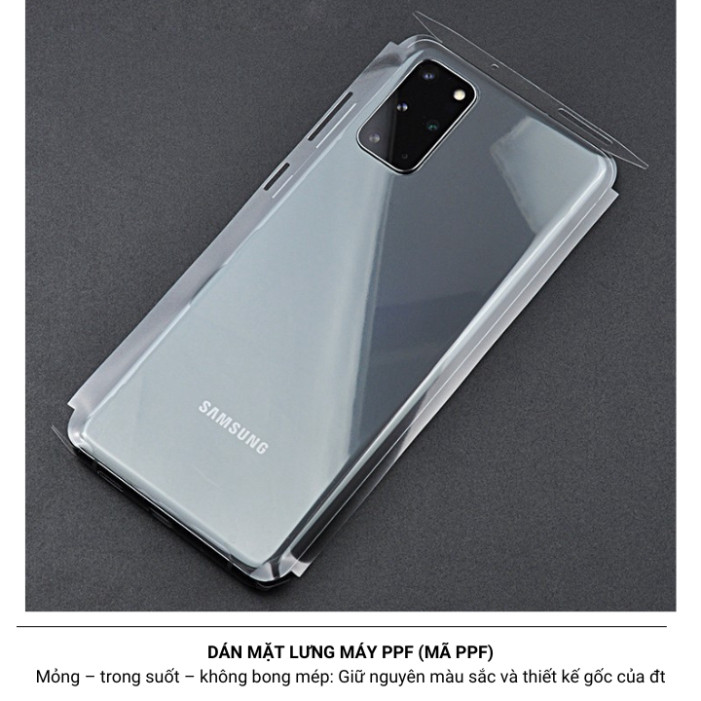 Dán mặt lưng Skin PPF cho Samsung S21+ S22 S22+ S23 S23+ S24 S24+ S22Plus S23Plus S24ultra S25ultra S22ultra S23ultra