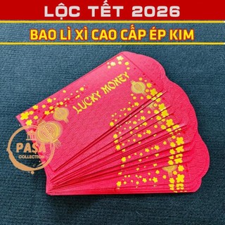< Lộc Tết > Combo 10 Bao Lì Xì Tết 2026 Lucky Money Giấy Cao Cấp Vàng Xì Lì Tết lịch sự đẹp mắt trang trọng
