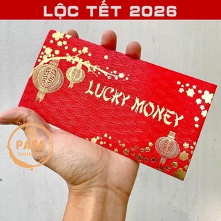 < Lộc Tết > [GIÁ KM] COMBO 10 Bao lì xì Lucky Money 2026 may mắn màu đỏ lucky money , Hàng Nhập Ngoại, Cực Xịn