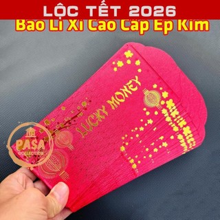 < Lộc Tết > [GIÁ KM] COMBO 10 Bao lì xì Lucky Money 2026 may mắn màu đỏ lucky money , Hàng Nhập Ngoại, Cực Xịn