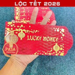 < Lộc Tết > [GIÁ KM] COMBO 10 Bao lì xì Lucky Money 2026 may mắn màu đỏ lucky money , Hàng Nhập Ngoại, Cực Xịn
