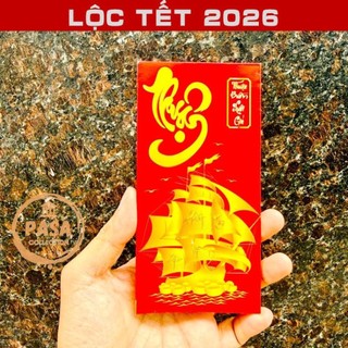 < Lộc Tết > Combo 100 Bao Lì Xì Tết 2026 Chữ Lộc , Bao lì xì hình Ngựa Bính Ngọ