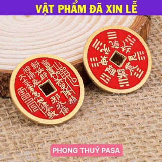< Lộc Tết > (đã khaii quanng) Đồng Xu Chu Sa Bát Tự Chân Ngôn Tinh Luyện