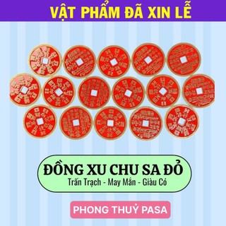 < Lộc Tết > (đã khaii quanng) Đồng Xu Chu Sa Bát Tự Chân Ngôn Tinh Luyện