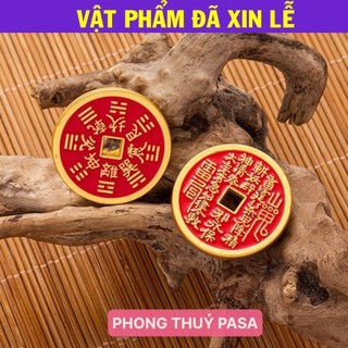 < Lộc Tết > (đã khaii quanng) Đồng Xu Chu Sa Bát Tự Chân Ngôn Tinh Luyện