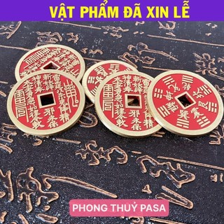 < Lộc Tết > (đã khaii quanng) Đồng Xu Chu Sa Bát Tự Chân Ngôn Tinh Luyện