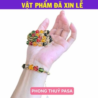 < Lộc Tết > Vòng Tay chỉ ngũ sắc mix đá phong thủy ngũ hành Bình An, May mắn