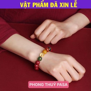 < Lộc Tết > Vòng đá chu sa thật cao cấp phong thủy mang lại may mắn bình an ngũ lộ thần tài vòng phật