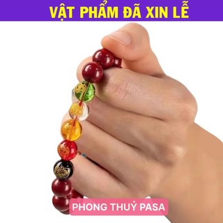 < Lộc Tết > Vòng tay Chu sa phong thuỷ Ngũ Lộ Thần Tài may mắn tài lộc bình an vòng đá chu sa đỏ vòng hạt phật