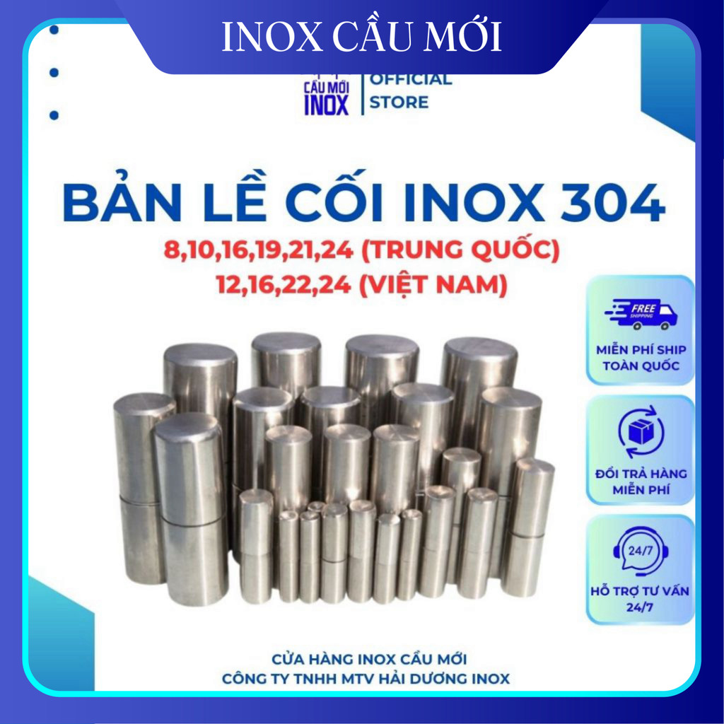 Bản lề cối tiện inox 304, kích thước D8-D10-D16-D19-D21-D24 Trung Quốc ...