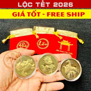 ⭐RƯỚC LỘC⭐ COMBO 10 Thỏi Ngựa Thần Tài Mạ Vàng 24k Kèm Túi Phúc Lộc Phong Thủy May Mắn Làm Quà Tặng Ý Nghĩa