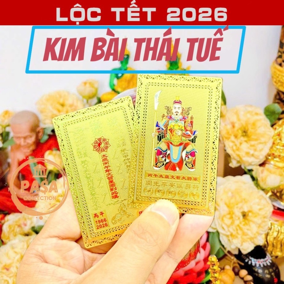 ⭐RƯỚC LỘC⭐ Kim Bài Thái Tuế 2026 BÍNH NGỌ Hóa Giải Phạm Thái Tuế Tuổi TÝ - SỬU - MÃO - NGỌ - DẬU ốp Điện Thoại, bỏ ví