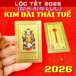 ⭐RƯỚC LỘC⭐ [bằng kim loại] KIM BÀI THÁI TUẾ NĂM 2026 DÀNH CHO CÁC TUỔI TÝ - SỬU - MÃO - NGỌ - DẬU